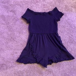 Dark grey casual romper.